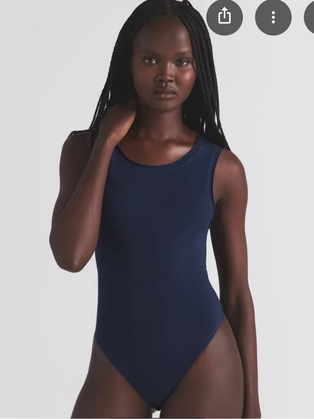 SKIMS Sleeveless Cotton Scoop Neck Bodysuit x2 (Blue and Spearmint)